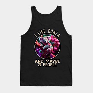 I Like Koala And Maybe 3 People Tee for Koala Enthusiasts Tank Top